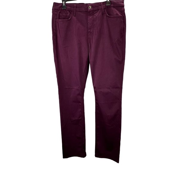 Jen 7 For All Mankind Jeans Slim Straight size 14 Plum Purple Zipper Fly NWOT - Picture 1 of 5